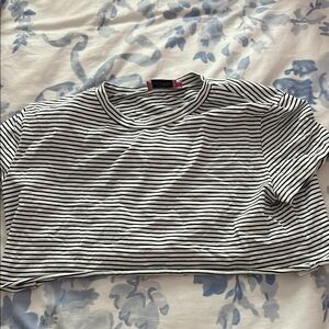 Striped Black and White Women's Top